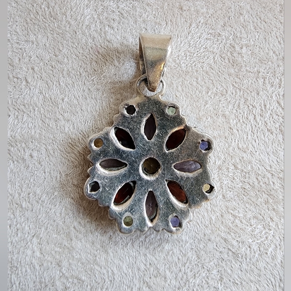 MULTI-Semi-Precious Stone Pendent - Picture 2 of 2